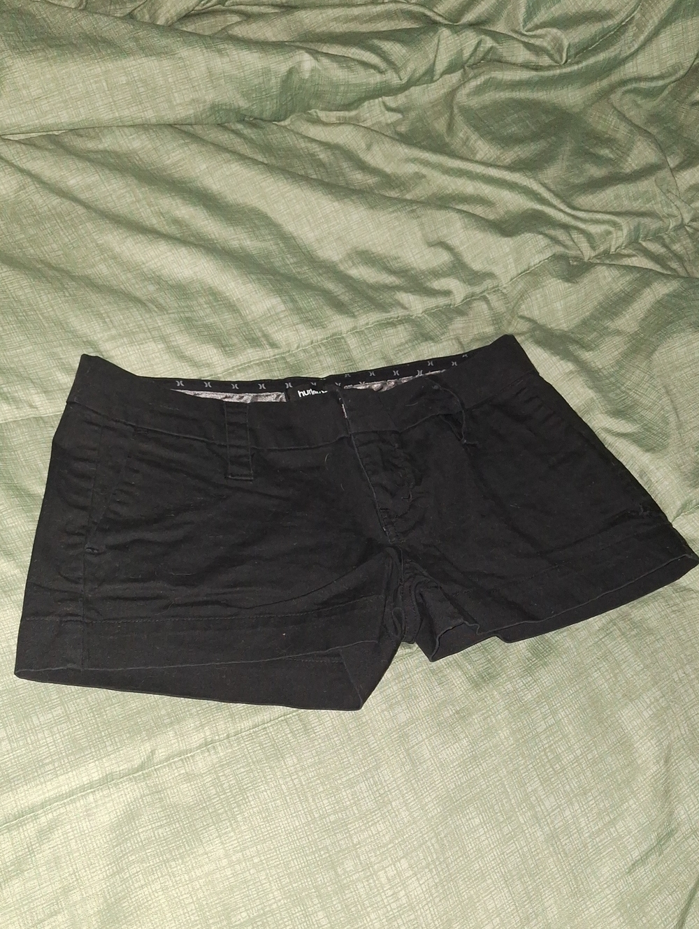Hurley Black Women's Low-Rise Jean Shorts